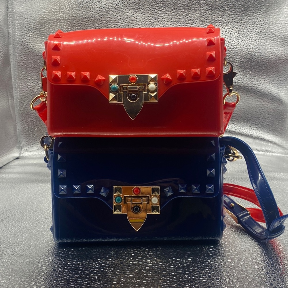 NWT Creamy Mini Milk Jelly Studded Shoulder Bag With Detachable Shoulder Strap